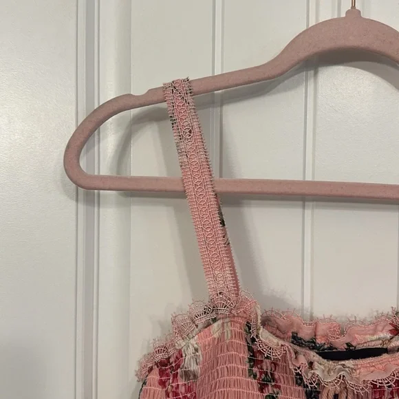 Nicholas Lilac Floral Shirred Crop Top Size 4 Small - Picture 3 of 12